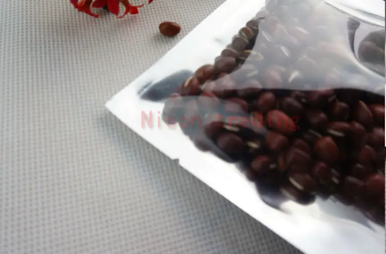 200 шт./лот майларовая фольга пищевая упаковка простой мешок 8*12 см полупрозрачный