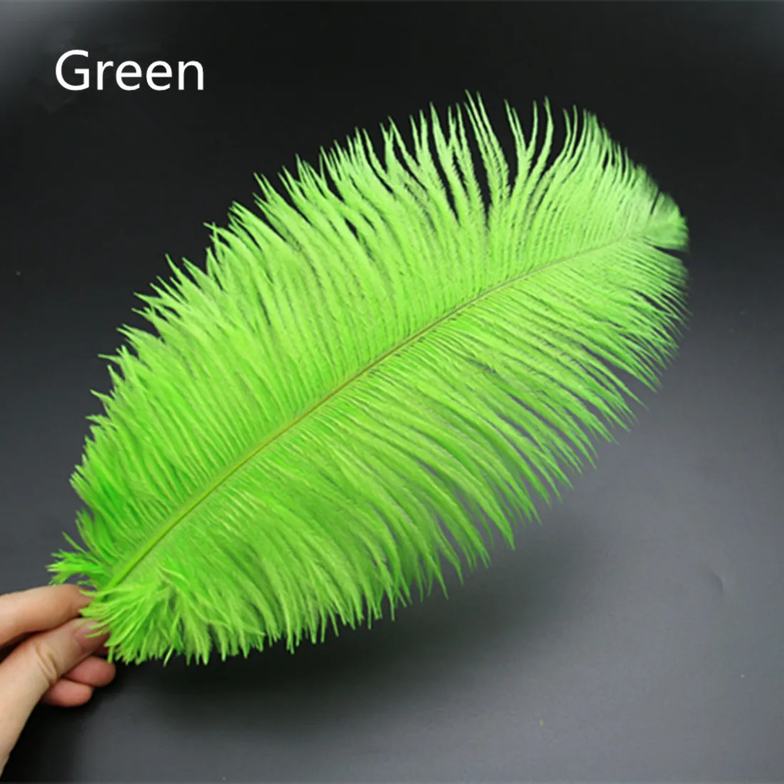 green Шт 35-40 см красивые дешевые цветные страусиные перья Diy ювелирные аксессуары Свадебные украшения Плюм страуса - Цвет: green
