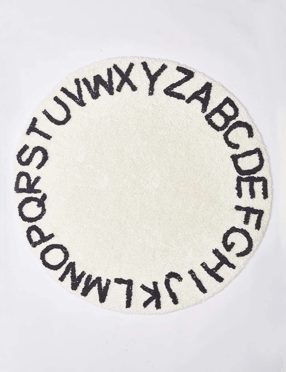 120CM INS Kids Crawling Carpet Baby Infant Play Mats Letter Pattern Floor Rug Fleece Round Blanket Children Room Decor Game Pad