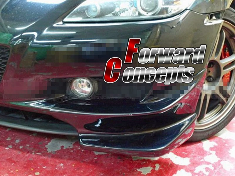 

FOR carbon fiber 04-08 RX8 RX-8 R STYLE FRONT BUMPER SPLITTERS CANARDS APRONS FLIPPERS LIP