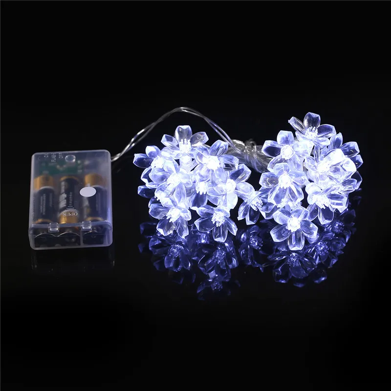 

HUANJUNSHI 2.2M/20 LED Peach Blossom Battery Box Drive LED String Lights Fairy Light For Wedding Christmas Garden Decoration