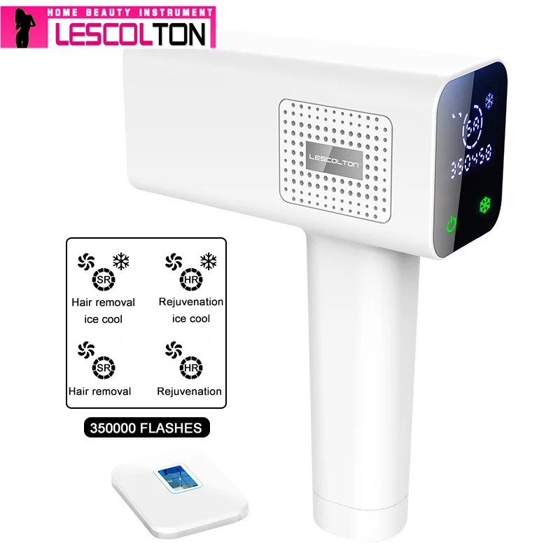Эпилятор Lescolton Ice cool IPL, постоянное лазерное удаление волос с ЖК-дисплеем, лазерный триммер для бикини, фотоэпилятор