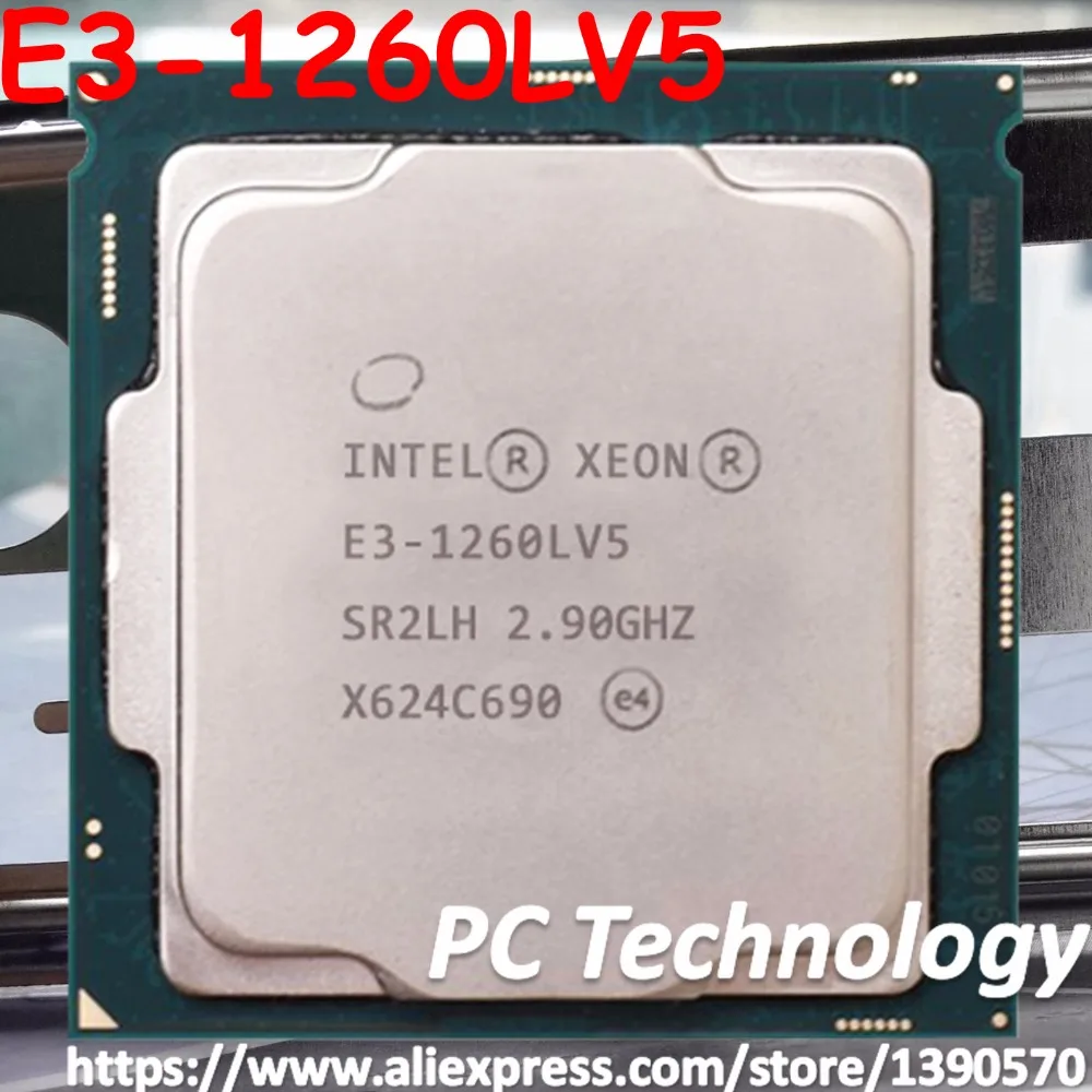 Оригинальный процессор Intel Xeon E3 1260LV5 CPU 2 90 GHz 8M 45W LGA1151 1260L V5 четырехъядерный