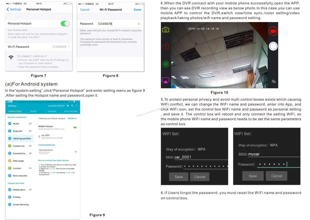 4K UHD 360 панорамная система DVR с поддержкой управления через приложение wifi переключатель ночного видения с передней задней левой правой камерой