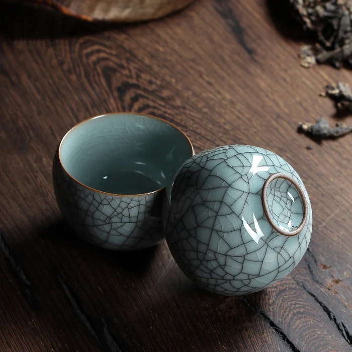 1 шт. фарфоровая чашка 6 цветов китайские чайные чашки Longquan Celadon Gaiwan с трещинами 120