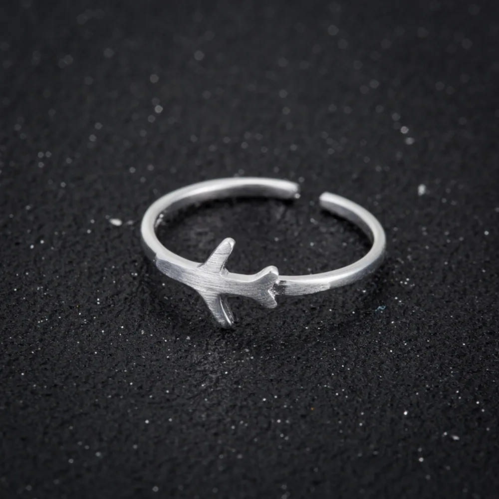 Kinitial Новинка регулируемое матовое кольцо в форме самолета/самолета модные