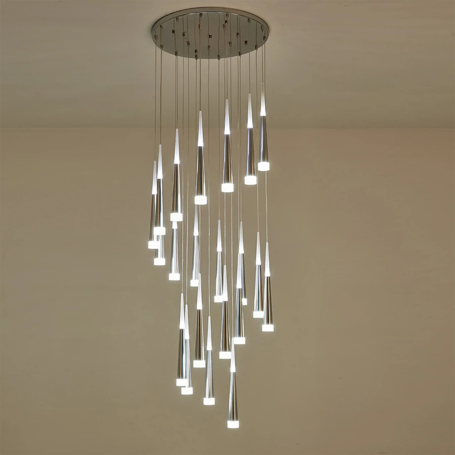 

Modern Staircase Chandelier Ceiling Interior Lighting Long Stair Chandelier Hanging Lamp Suspended Chandeliers luminaire light