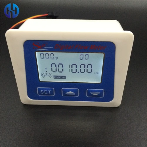 ZJ-lcd-M расходомер Датчик расхода воды контроль ЖК-дисплей+ датчик температуры зонд