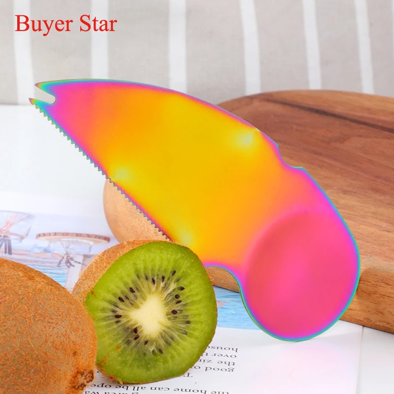 

1 Pcs Stainless Steel Kiwi Fruit Dig Spoon Fruit Knife Peelers Slicer Scoop Facilitate the Use Kitchen Tools Accessories