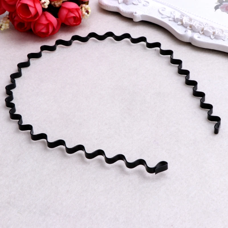 2018 черная спиральная волнистая головная повязка модная женская для волос