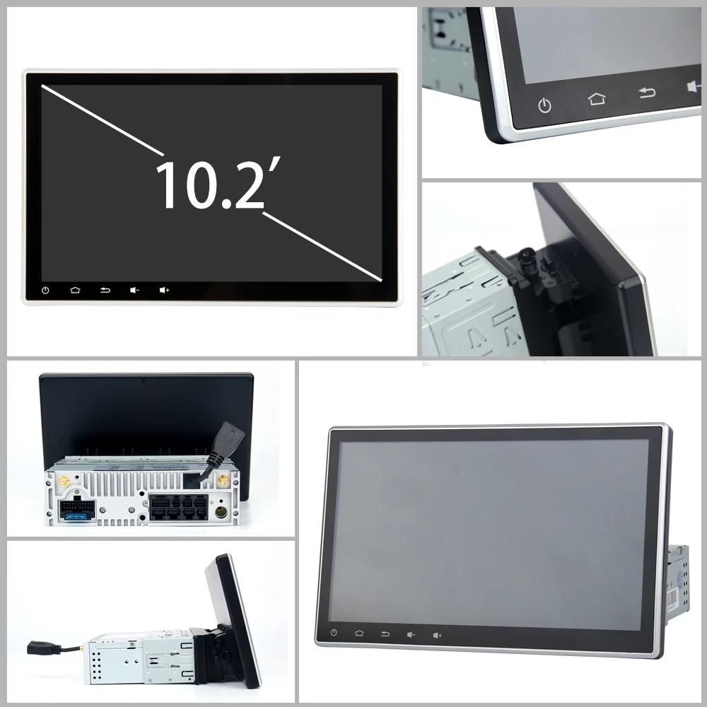 10 2 &quotУниверсальный 1 Din Android 8 0 автомобильный радиоприемник gps Регулируемый ips