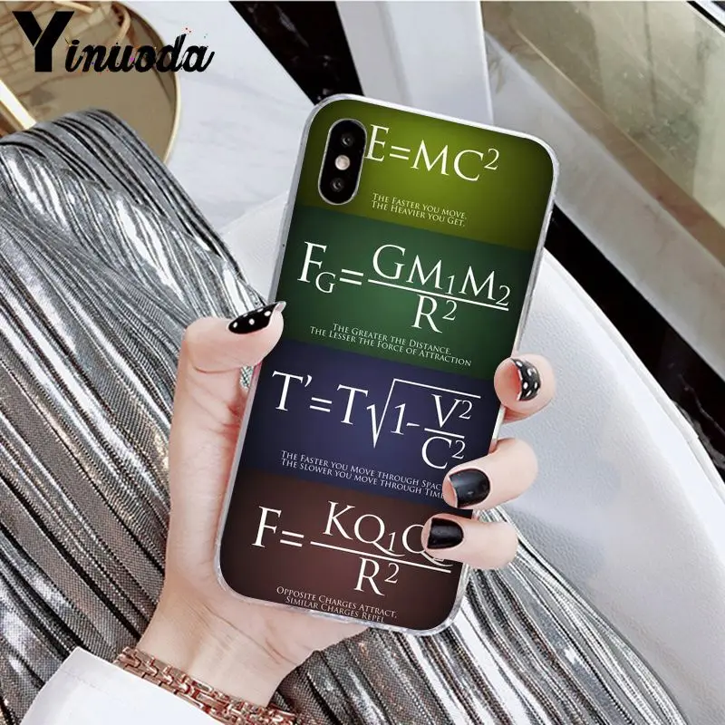 Yinuoda Математическая физика формула экспрессии силиконовый чехол для телефона чехол для iPhone X XS MAX 6 6s 7 7plus 8 8Plus 5 5S SE XR