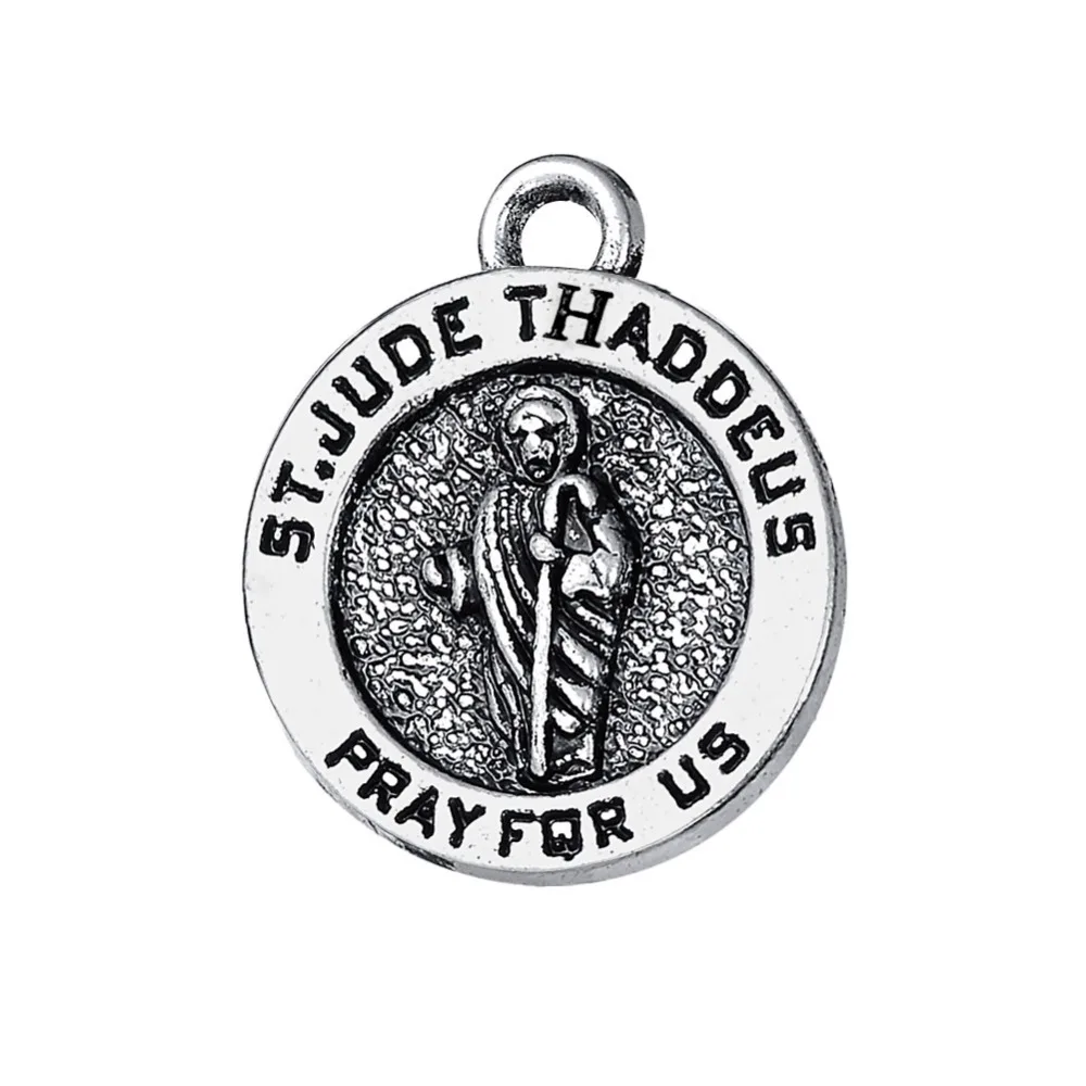 My shape 20PCS St Saint Jude Thaddeus Culture metal charm|metal charms|saint judecharm charm |