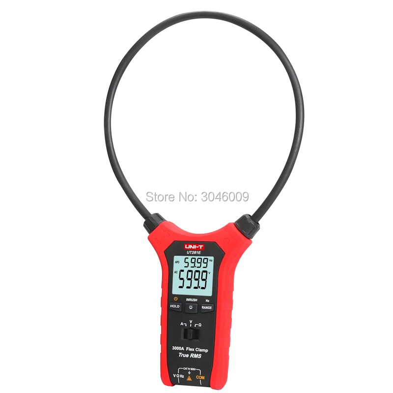 UNI-T UT281E True RMS Flex Clamp; 3000A AC True RMS гибкий клещи, измерение сопротивления/частоты/пускового тока