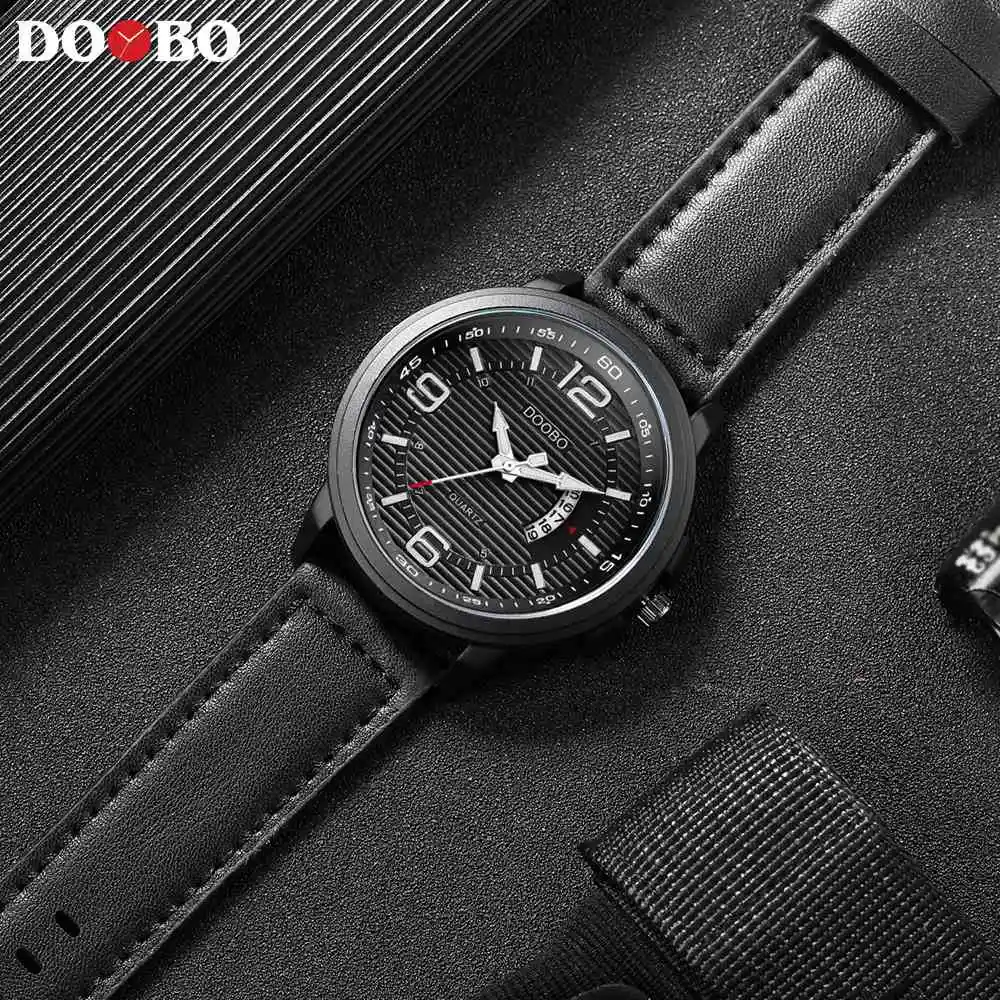 Оригинальные спортивные часы DOOBO мужские от топового бренда Роскошные с кожаным