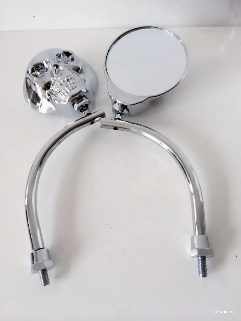 Бесплатная доставка запчасти для мотоцикла 8 мм хромированные боковые зеркала с