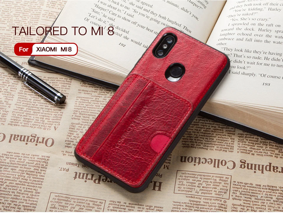 Роскошный винтажный Чехол-книжка Crazy Horse из натуральной кожи для Xiaomi 8, чехол-кошелек со слотом для карт, чехол для Xiaomi 8, чехол для наушников, чехол для монет