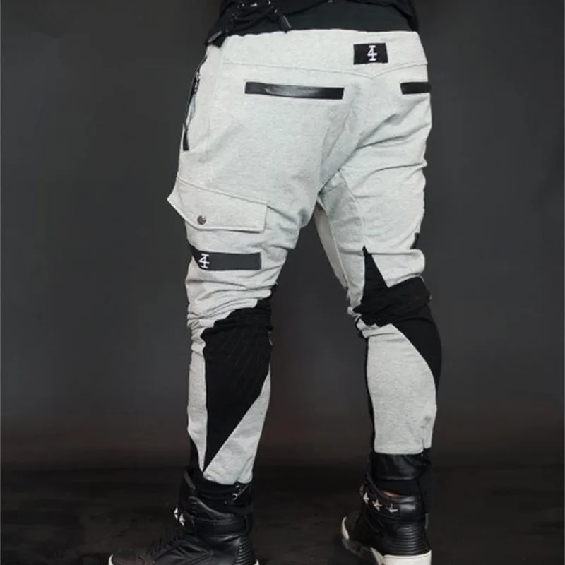 2018 модные Фитнес длинные Штаны Для мужчин Повседневное пот Багги Jogger Брюки