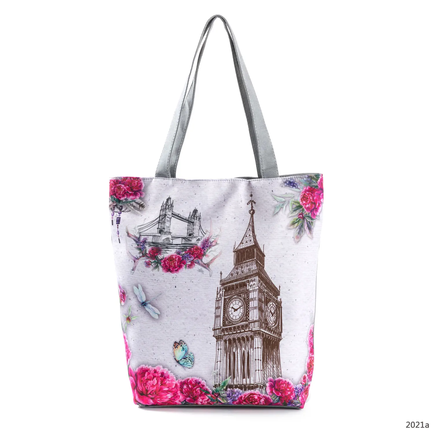 

Miyahouse Casual Tote Handbag Women Shoulder Bag Floral Tower Printed Handbag For Female Beach Bag Bolsa Feminina