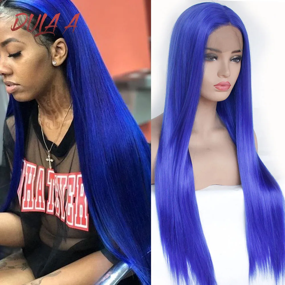 Дула синтетический Синтетические волосы на кружеве парик для черный Для женщин