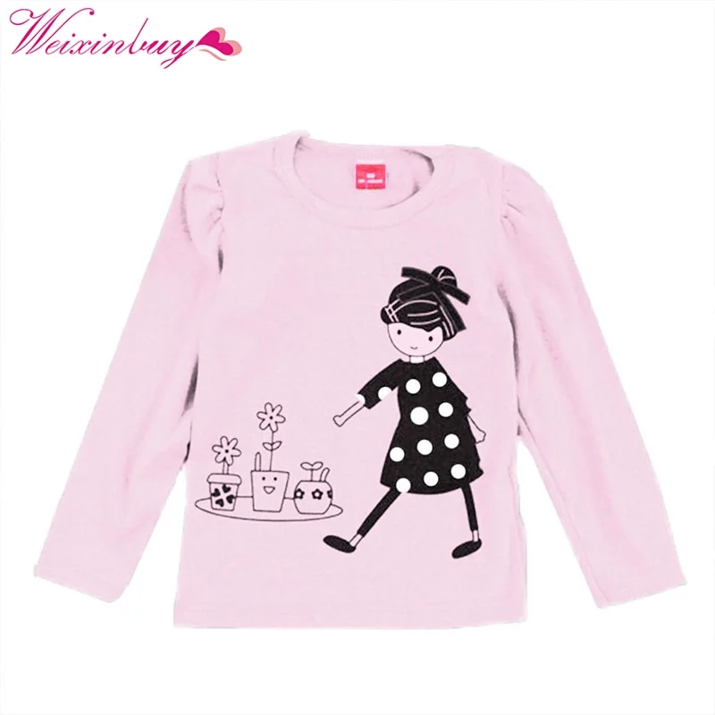 Детская футболка с длинным рукавом мультяшным принтом|children top|child fashionfashion children |