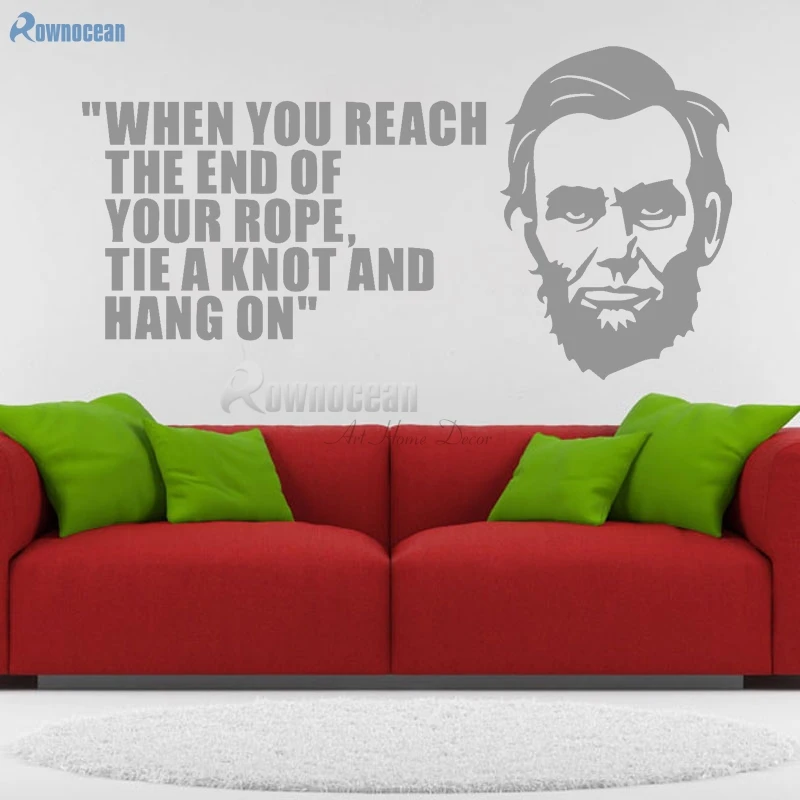 Настенные стикеры Авраама Линкольна виниловые украшения для дома гостиной