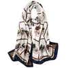 07 White plus blue Европейский и американский стиль, шелковый шарф, весна-лето, натуральный шелковый шарф, цветочный животный узор, роскошный женский Шелковый шарф - Цвет: 07 White plus blue