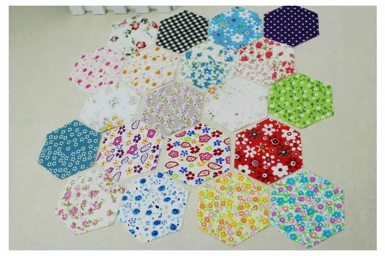 Шестиугольная ромбовидная треугольная хлопчатобумажная ткань ручной работы в