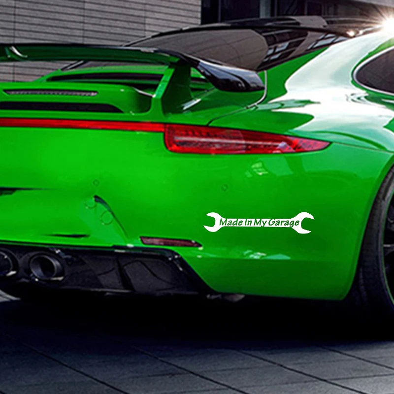 Сделано в гараже Веселая наклейка на авто Стикеры виниловые обои Декор