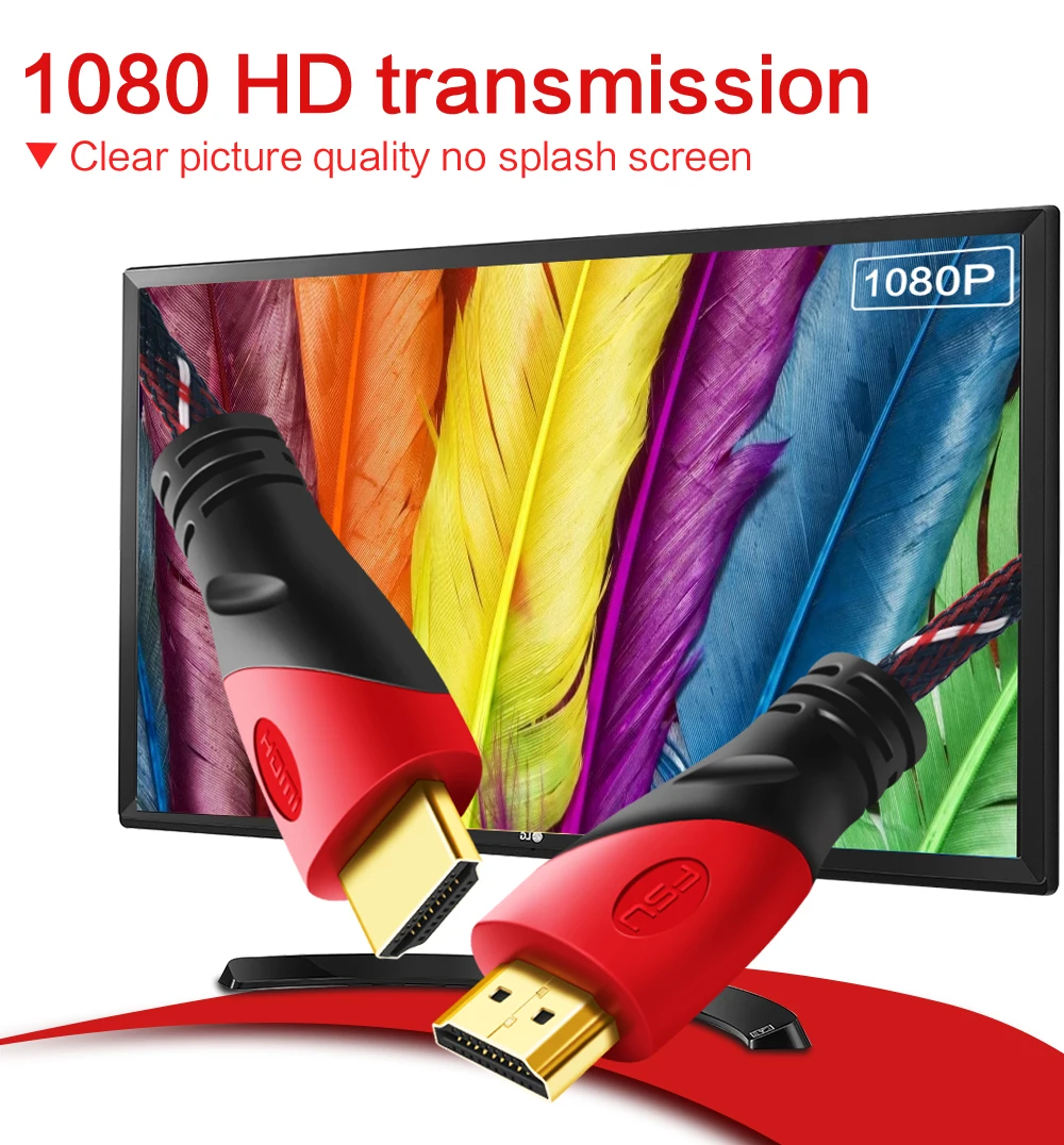 Высокоскоростной HDMI кабель 1080P 3D позолоченный штекер для PS4 Xbox проектор HD lcd Apple tv ноутбук 0,5 м 1 м 2 м 3 м 5 м 8 м 10 м