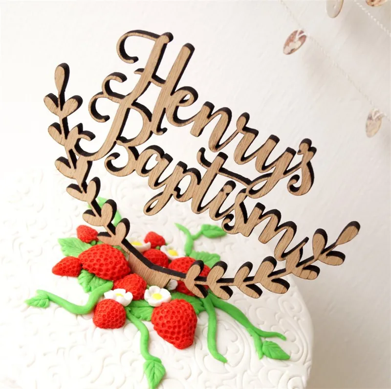 

Baptism Cake Topper Custom Name Baptism Party Decor Cake Topper Baby Shower Christenging Cake Decoration Toppers
