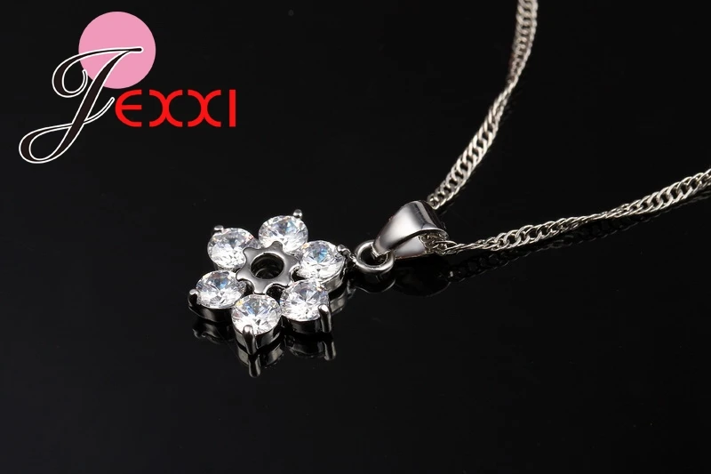 925 Sterling Silver Wonderful Design Modern Jewelry Pendant Necklace &amp Earrings Banquet Decoration Sets | Украшения и