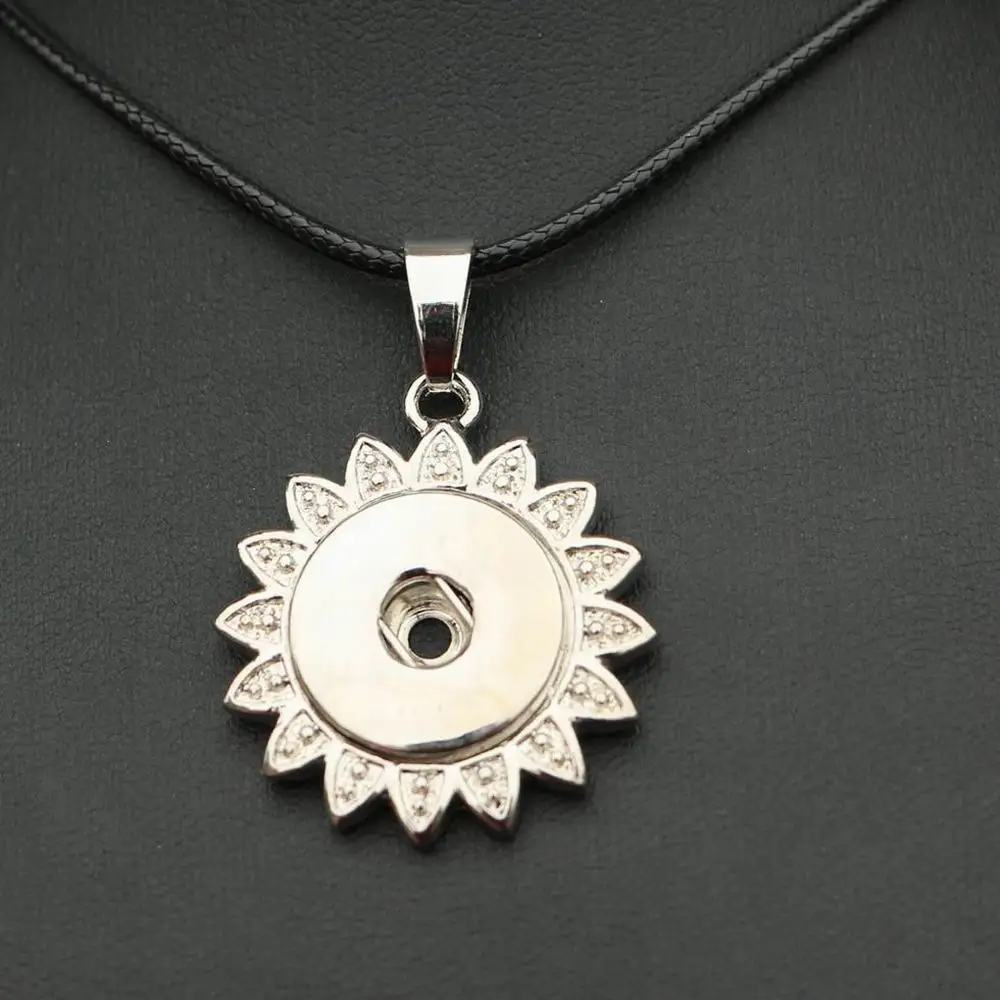 50 см стальной цепи солнце металлический аксессуар в виде цветка кулон с кнопкой