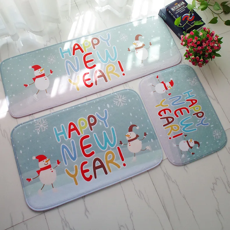 Добро пожаловать Санта Клаус коврики рождественские украшения для дома ванная