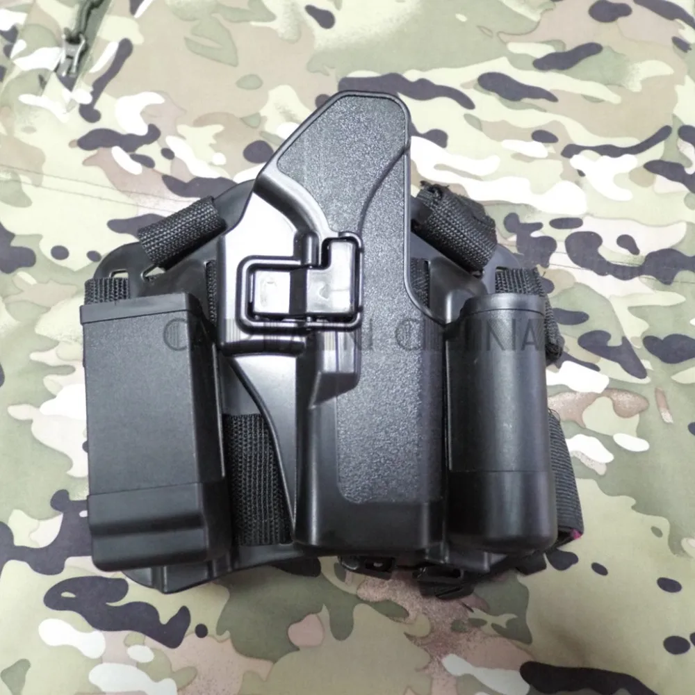 Левая и правая рука Военная ножная кобура Платформа БОЕВОЙ ОХОТНИЧИЙ Пистолет Аксессуары прямая ножка для Glock 17 19 23 32 36 черный