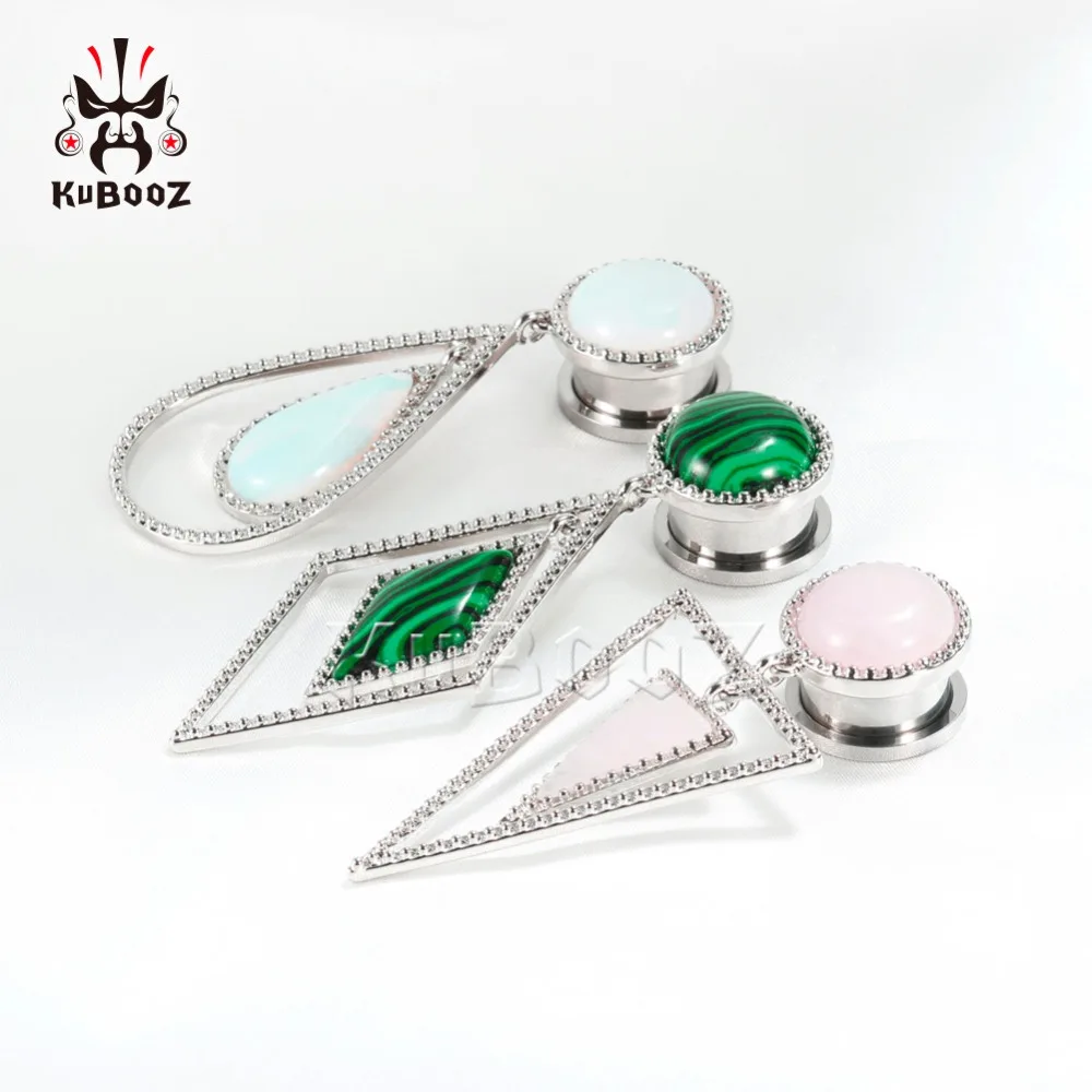 KUBOOZ, висячие серьги, пирсинг, кольцо, вилка, расширитель, туннель, заглушка, винт, Стальные Шпильки, носилки, модный пирсинг, ювелирное изделие, подарок