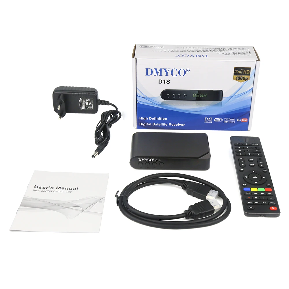 FTA DVB-S2-цифра спутниковый телевизионный ресивер Full HD 1080 P приемное устройство D1S ТВ