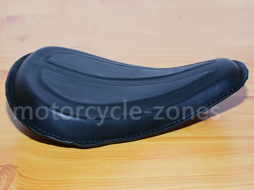 Мотоциклетное черное кожаное седло для соло с кронштейнами весна Harley Dyna Fatboy Sportster