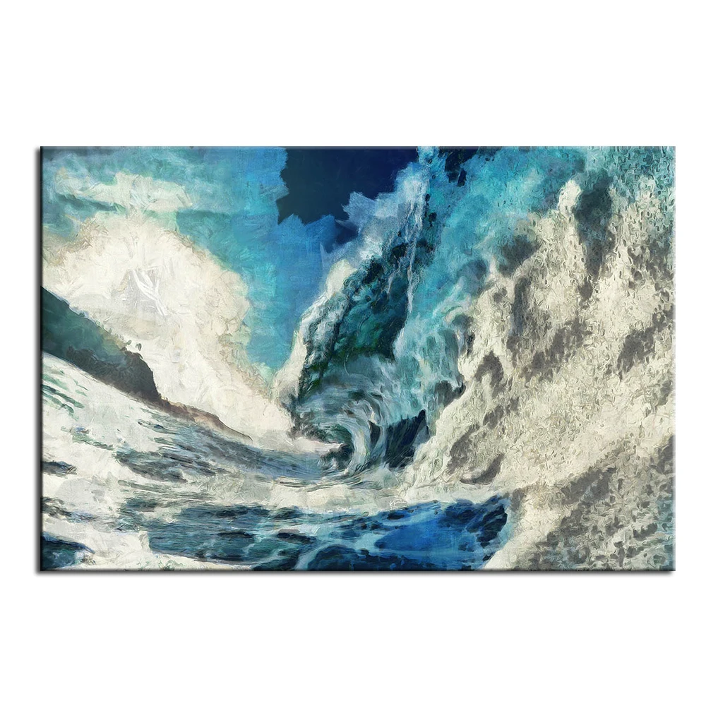 Картина маслом Настенный декор настенная живопись Waves_Water_Sea_Ocean красивая картина