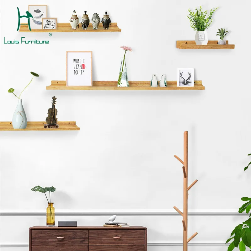 Набор полок Louis Fashion из твердой древесины настенная полка для гостиной телевизора