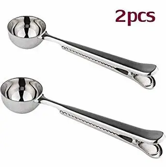 2pcs spoon ICafilas, металлическая, многоразовая, многоразовая, кофейная капсула Nespresso, ложка с зажимами для капсул Nespresso - Цвет: 2pcs spoon