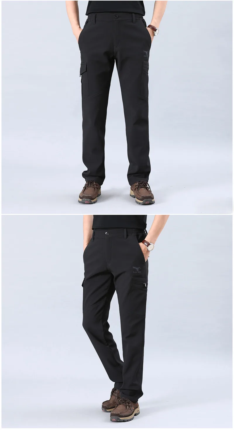 Military Pants Mens Winter Fleece Warm Pants Men Multi Pockets Trousers Male Jogger Cargo Bottom Sweatpants Homme Clothing 4XL