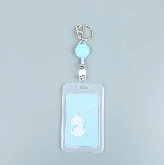 8 1 шт. Kawaii Мультфильм Единорог автобус держатель для карт чехол Брелок кредитный банк сумка для карт школьные офисные канцелярские принадлежности аксессуары - Цвет: 8