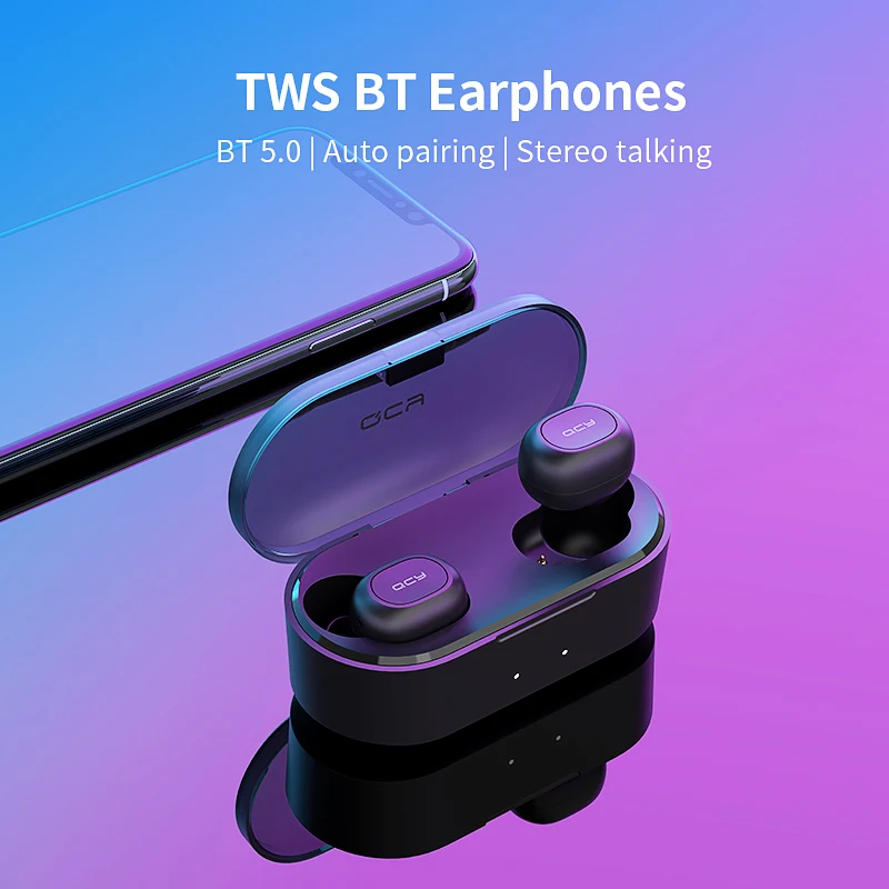 2019 беспроводные наушники QCY T2C TWS BT5.0 с двойным микрофоном 3D стерео Bluetooth для всех