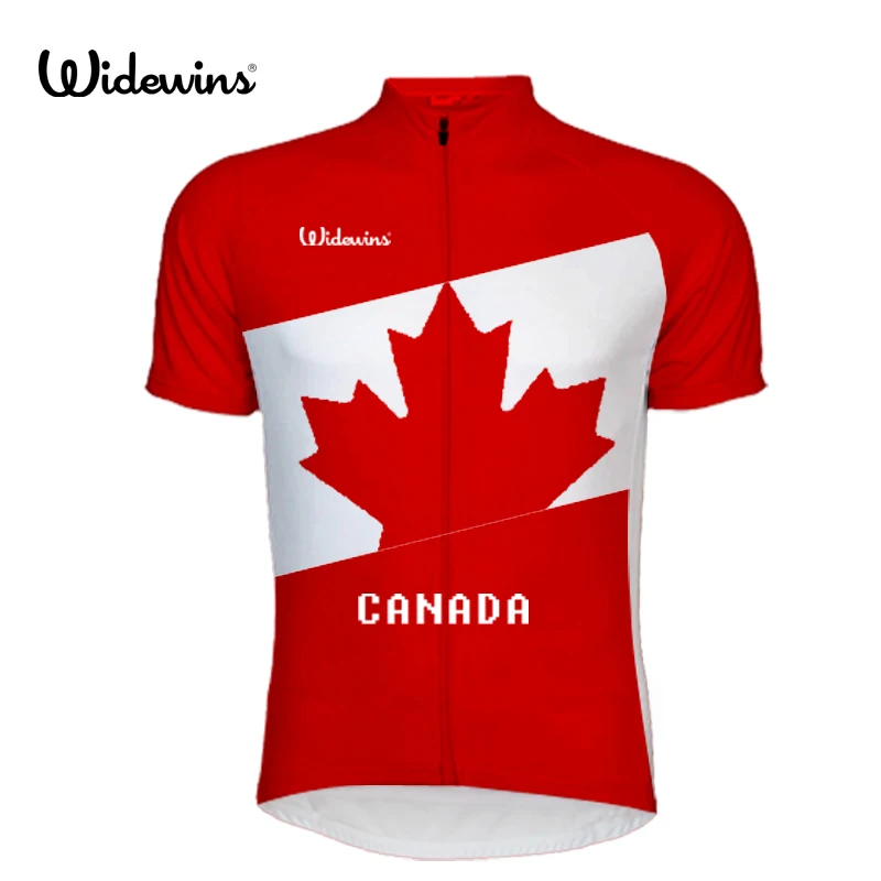 Widewins Велоспорт с канадским флагом Джерси Ropa Ciclismo командный велосипед дышащий Топ