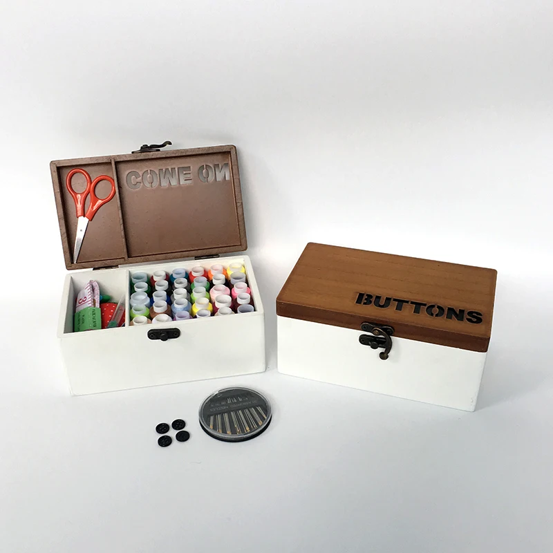 Коробка для иголок из твердой древесины Корейская ветровая упаковка игл