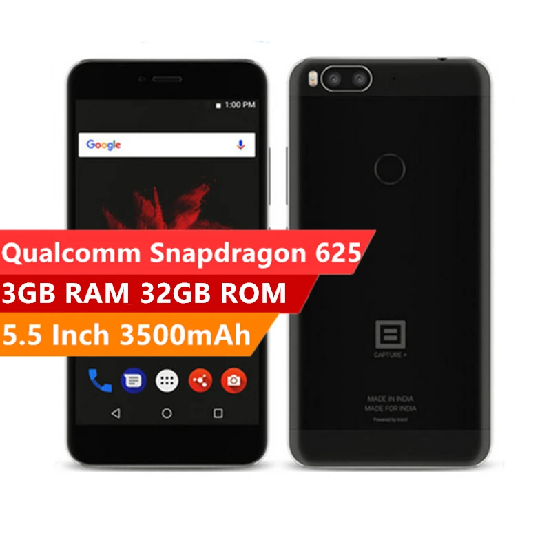BILLION CAPTURE PLUS 4 г смартфон 3 Гб 32 5 &quotэкран Snapdragon 625 Android 7 1 Touch ID 3500 мАч 13MP двойной Cam