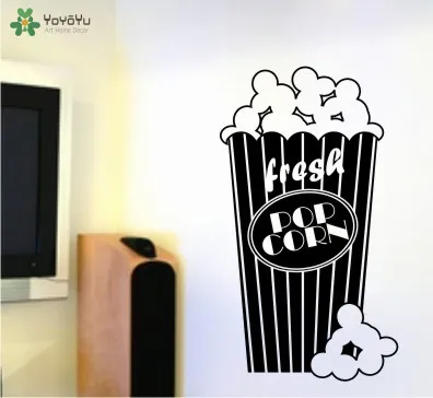 YOYOYU Wall Decal Popcorn Pattern Vinyl Stickers Movie Modern Interior Accessories Decoration Kids Bedroom Decor Home SY760 | Дом и сад