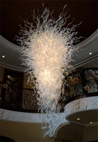 pure white hand blown glass crystal chandelier elegant decor home lamps style chandelier lighting