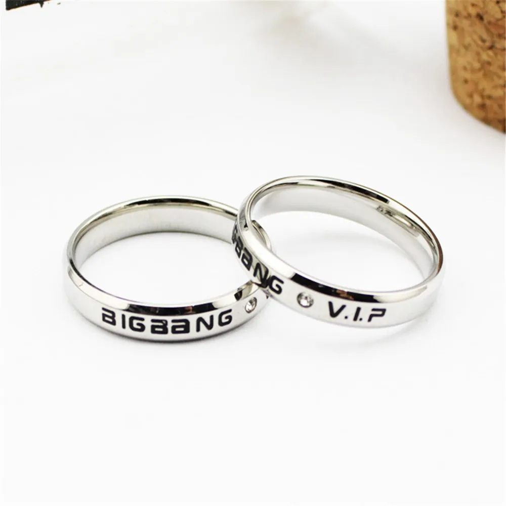 KPOP Bigbang GD& TOP V.I.P серебряное кольцо мужские или женские кольца Z0142